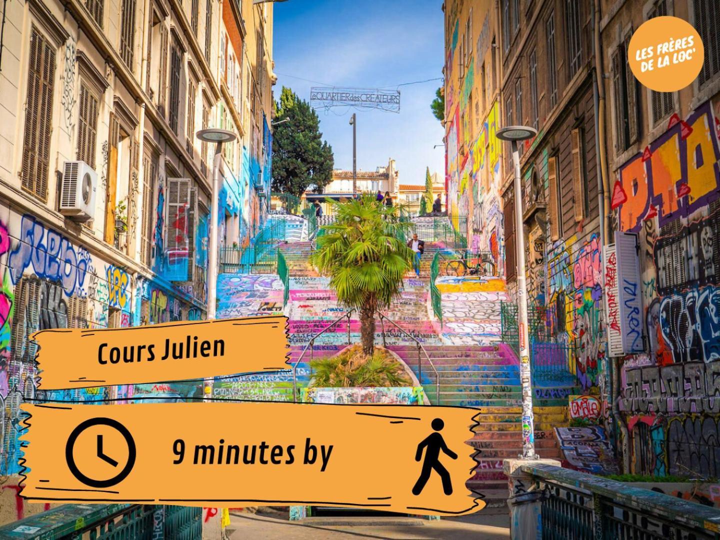 Charmant Appartement - Avec Balcon & Climatisation - Les Freres De La Loc' 马赛 外观 照片